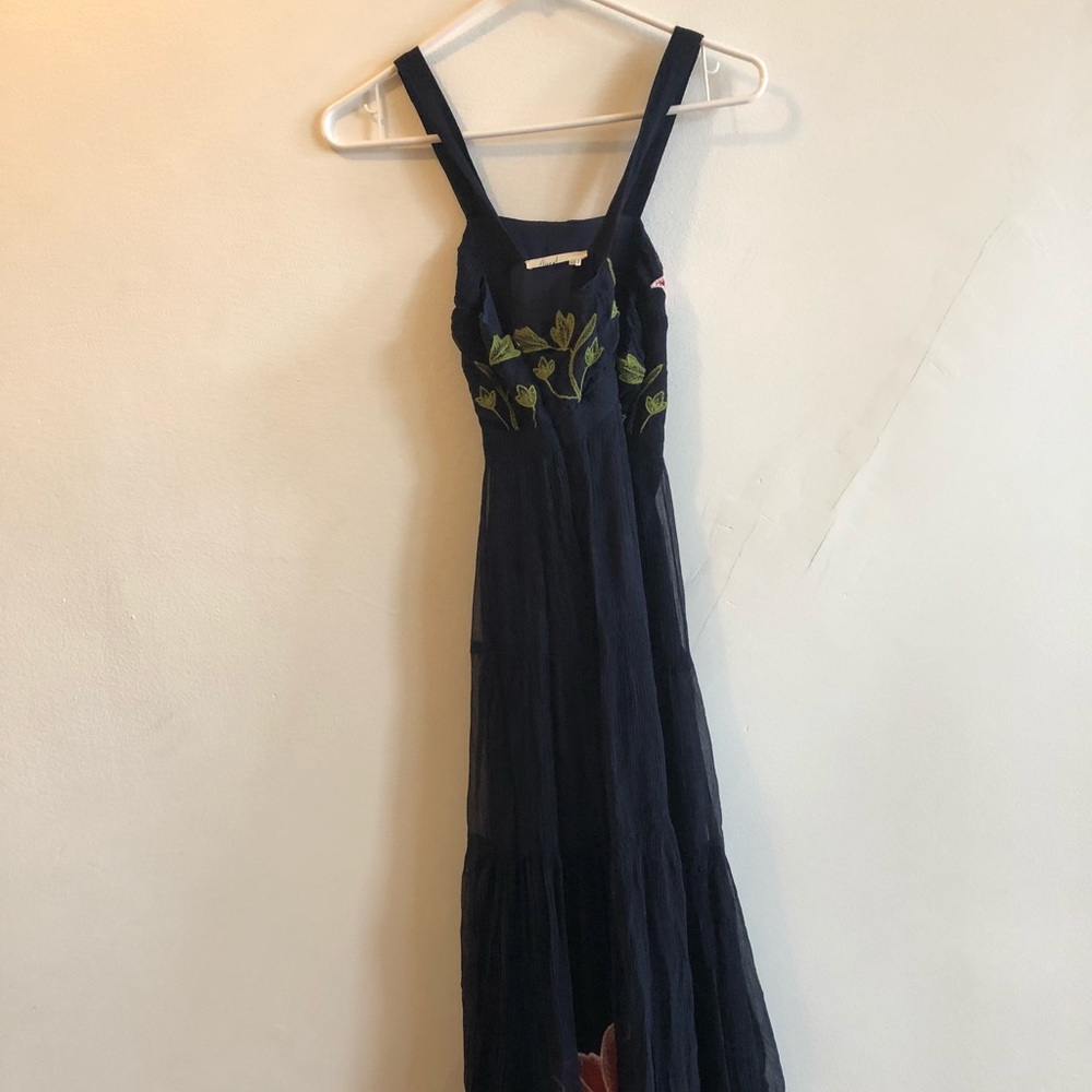 Anthropologie Floral Navy Dress by Floreat - Picture 4 of 8